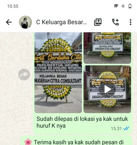 Pengiriman Papan Bunga Duka Cikunir